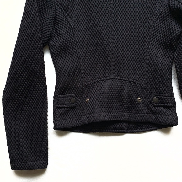 Diesel Moto Quilted Lined Polyester Collared Black Biker Jacket - Picture 13 of 16